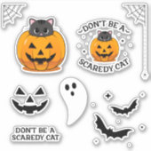 Wees geen Sticker-Cutouts met een schoorsteenkat Sticker (Voorkant)