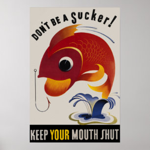 Wees geen sukkelaar  Amerikaans oorlogskarakter po Poster