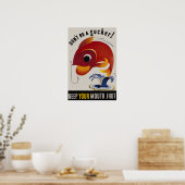 Wees geen sukkelaar  oorlogsposter van de VS Poster (Keuken)