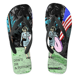 Wees geen toerist, teenslippers