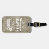 Wees geen toeristenprijsvraag bagagelabel (Voorkant horizontaal)