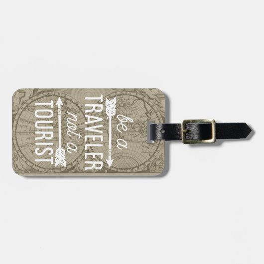 Wees geen toeristenprijsvraag bagagelabel (Voorkant horizontaal)