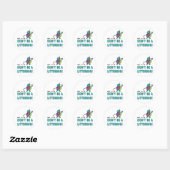 Wees geen vuilnisbakje! ronde sticker (Vel)