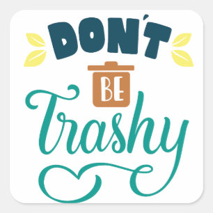 Wees geen waardeloze Stickers voor Zero Waste Life