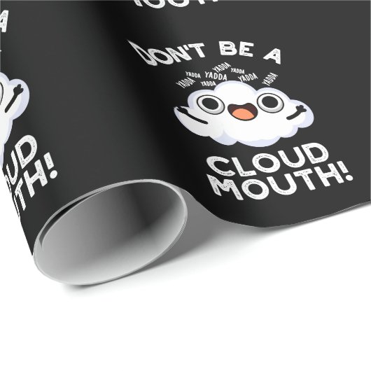 Wees geen wolkenmond grappige weezelaar, donkere b cadeaupapier (Rol Hoek)