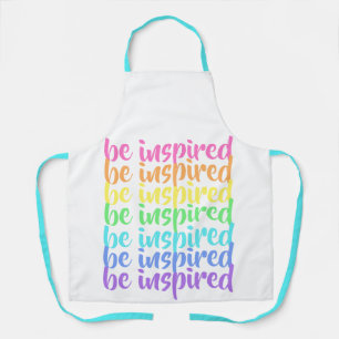 "Wees geïnspireerd" regenboog Schort