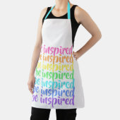 "Wees geïnspireerd" regenboog Schort (Insitu)