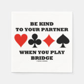 Wees gek op uw partner wanneer u Bridge afspeelt Servet (Voorkant)