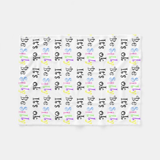 Wees Gekke Het is een mooie deken. Fleece Deken (Voorkant (Horizontaal))