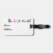 Wees Gekke het is ok-bagagelabel Bagagelabel (Achterkant horizontaal)