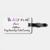 Wees Gekke het is ok-bagagelabel Bagagelabel (Achterkant horizontaal)