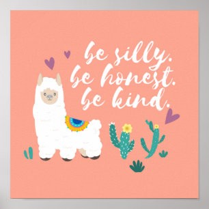 Wees Gekke Llama Poster
