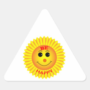 Wees Gelukkig Driehoek Sticker