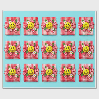 Wees Gelukkig Gingham Cadeauverpakking Cadeaupapier