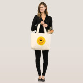 Wees Gelukkig Grote Tote Bag (Voorkant (model))