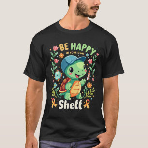 Wees Gelukkig In Je Eigen Schil Schildpad Autisme T-shirt