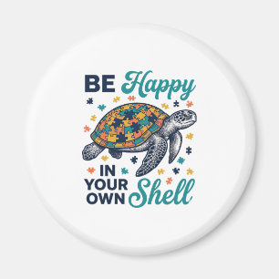 Wees Gelukkig In Je Eigen Schil Schildpad Shirt On Magneet