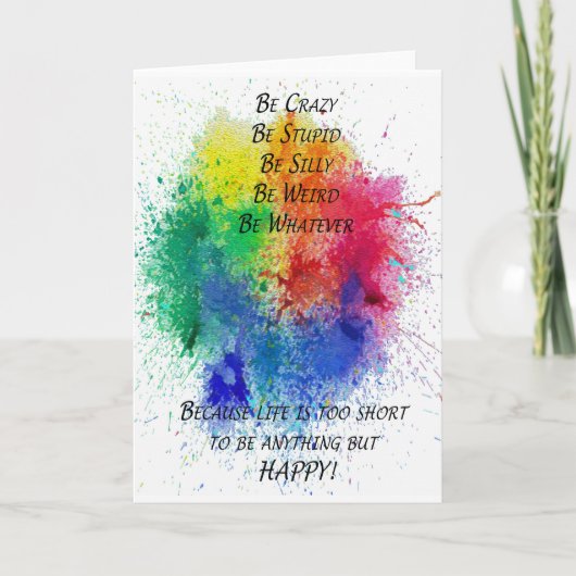 Wees Gelukkig Kaart (Voorkant)