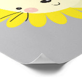 Wees gelukkig leeuwen nursery kamer decor poster (Hoek)