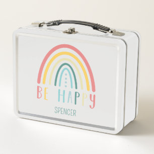 Wees Gelukkig Pastel Boho Regenboog