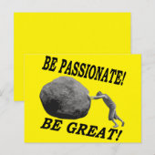 Wees gepassioneerd! Wees geweldig! Design Briefkaart (Voorkant / Achterkant)