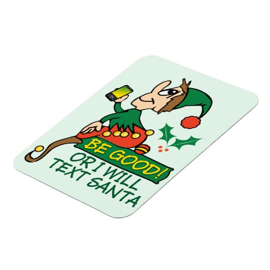 Wees gerust met Kerstmis Elf Magneet (Linkerzijde)