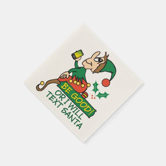 Wees gerust met Kerstmis Elf Servetten (Hoek)