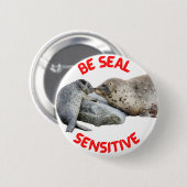 "Wees gevoelig voor zegels" Button (Voorkant /achterkant)