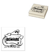 Wees gewaarschuwd rubberstempel (Gestempeld)