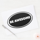 Wees Geweldige ovale Sticker (Envelop)