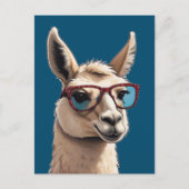 Wees gewoon Cool Smile Llama Funky Alpaca Zonnebri Briefkaart (Voorkant)