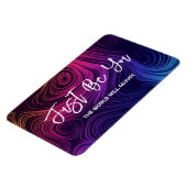 Wees gewoon groovy kleurrijke regenboog wervelinge magneet (Linkerzijde)