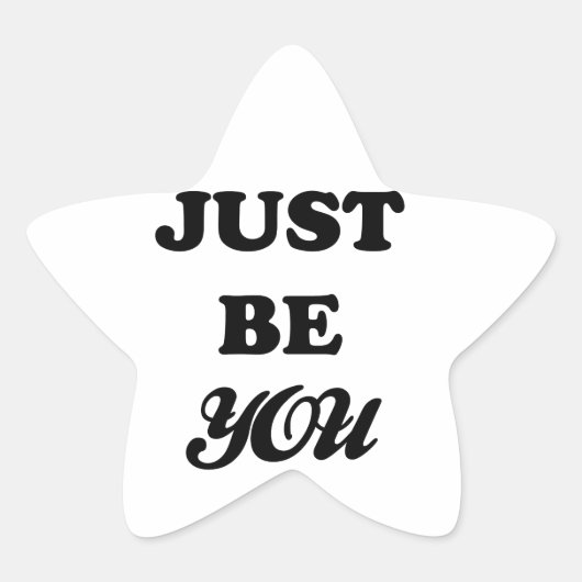 Wees gewoon jij ster sticker (Voorkant)