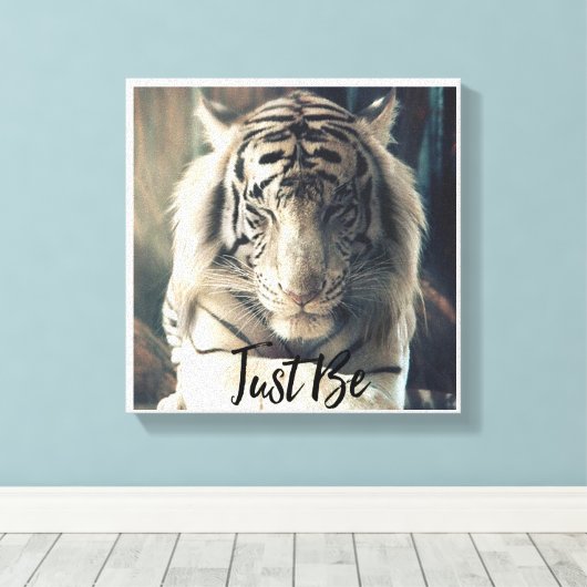 Wees gewoon Tiger Canvas Art (Insitu (Houten vloer))