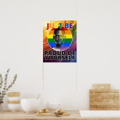 Wees gewoon trots op jezelf - Black Male Model Poster (Keuken)