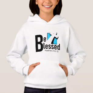 Wees gezegend met Cross & Schrift Meisjes Hoodie