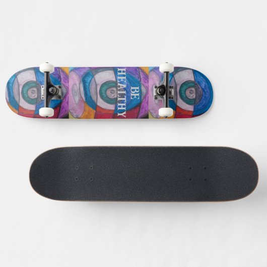WEES GEZOND SCHAATS BOARD ONTWERP VAN PAULA REILLY SKATEBOARD (Horizontaal)
