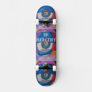 WEES GEZOND SCHAATS BOARD ONTWERP VAN PAULA REILLY SKATEBOARD