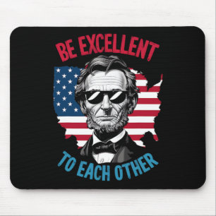 Wees goed voor elkaar met de Amerikaanse vlag Abe Muismat