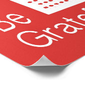 Wees grateful Poster (Hoek)