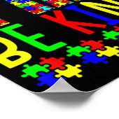 Wees handig gebarentaal Puzzle Autisme Poster (Hoek)