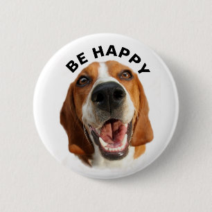 Wees Happy Beagle Pinback Button