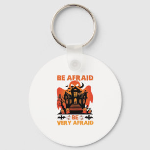 Wees heel bang Halloween spookhuis pompoenen_1 Sleutelhanger