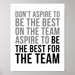 Wees het beste voor het team poster