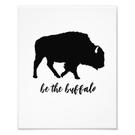 Wees het Buffalo Silhouet Foto Afdruk