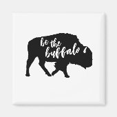 Wees het Buffalo Silhouet Magneet (Voorkant)