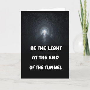 Wees het licht aan het einde van de tunnel. kaart