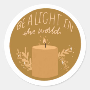 Wees het Licht in de wereld Klassieke Ronde Sticke Sticker