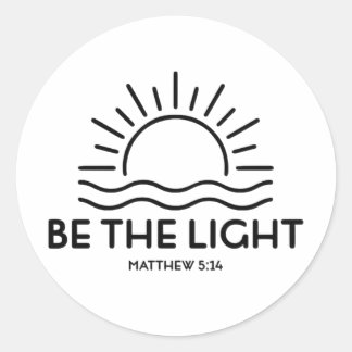 Wees Het Licht Mattheüs 5:14 Bijbel Ronde Sticker