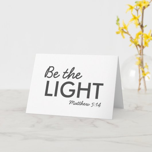 Wees het licht | Matthew 5:14 Bijbelverse Christel Kaart (Gele Bloem)